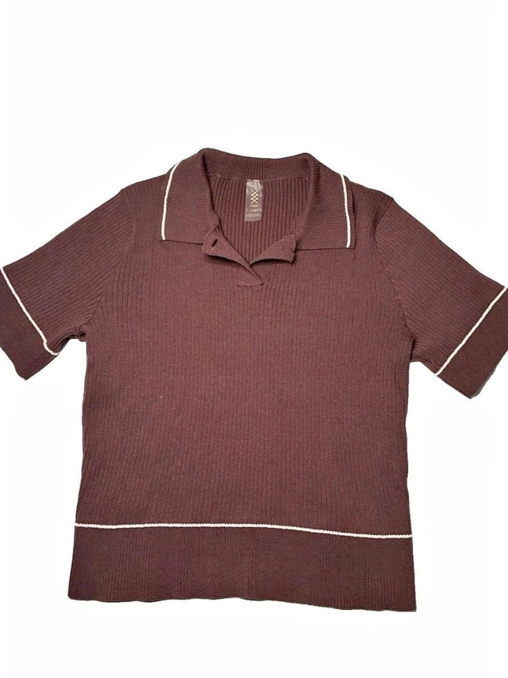 RHONE Birdie Sweater Polo Ribbed Top Large